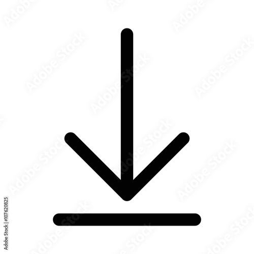 Download file line art icon for apps and websites