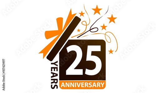 25 Years Gift Box Ribbon Anniversary 