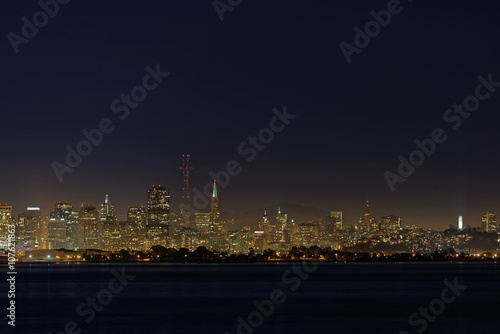 San Francisco Bay Bridge / Night view from Berkeley © aido