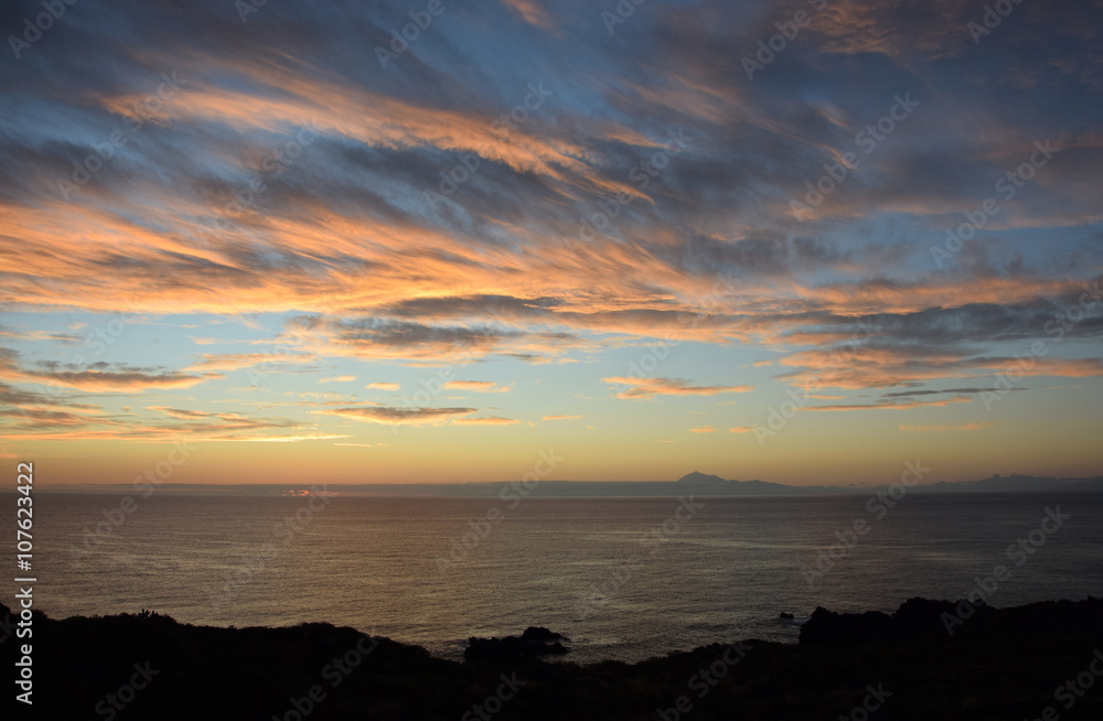Morgen auf La Palma, Blick zum Teide