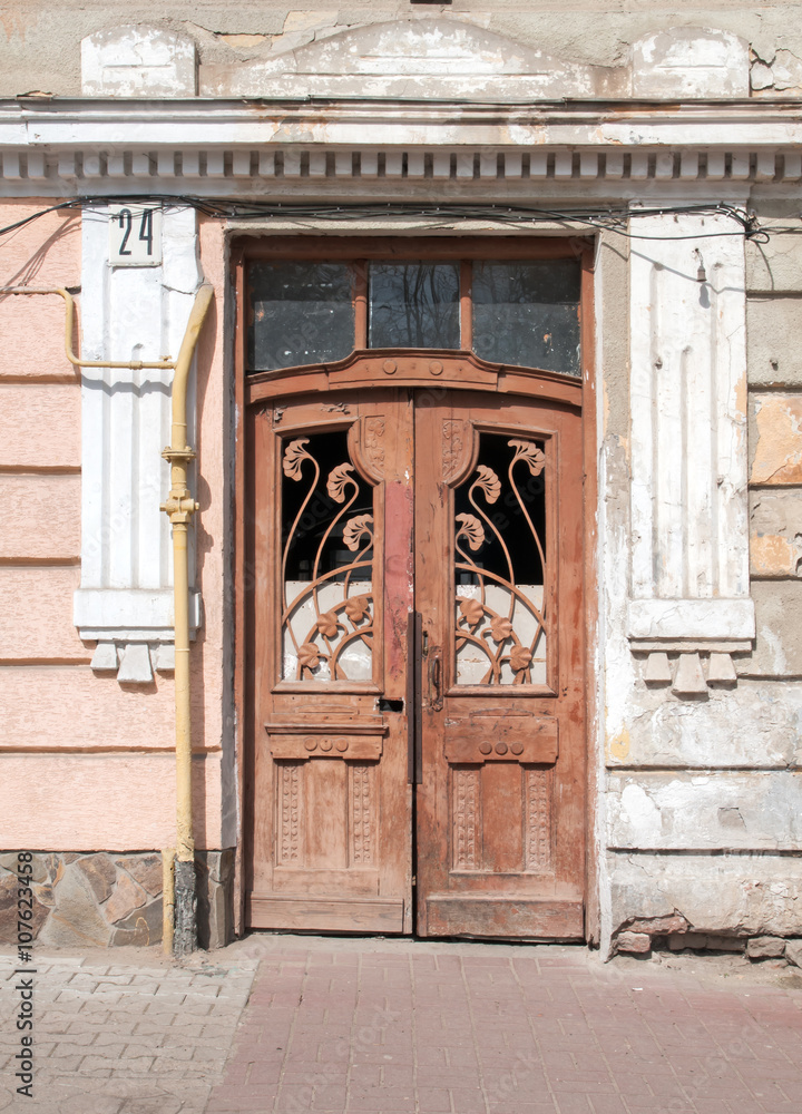 Fototapeta premium brown door