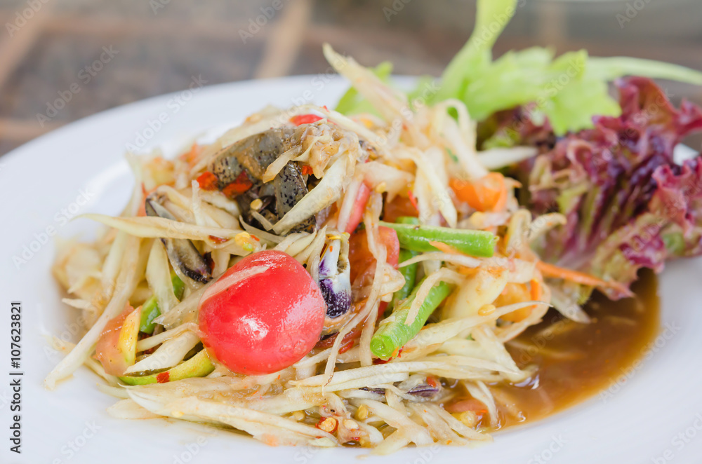 spicy papaya salad spicy papaya salad