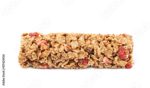 Nutrient chewy grains bar isolated