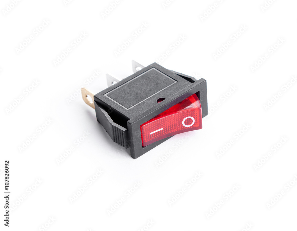 electrical switch isolated on white background electrical switch isolated on white background