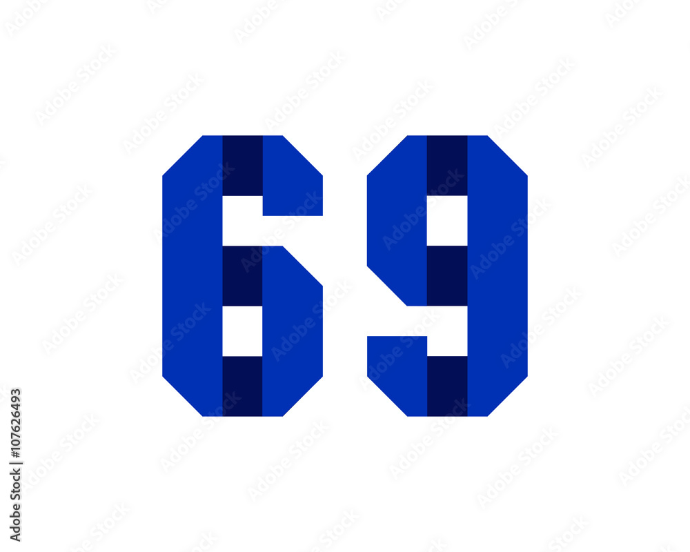 69 blue ribbon number logo 69 blue ribbon number logo