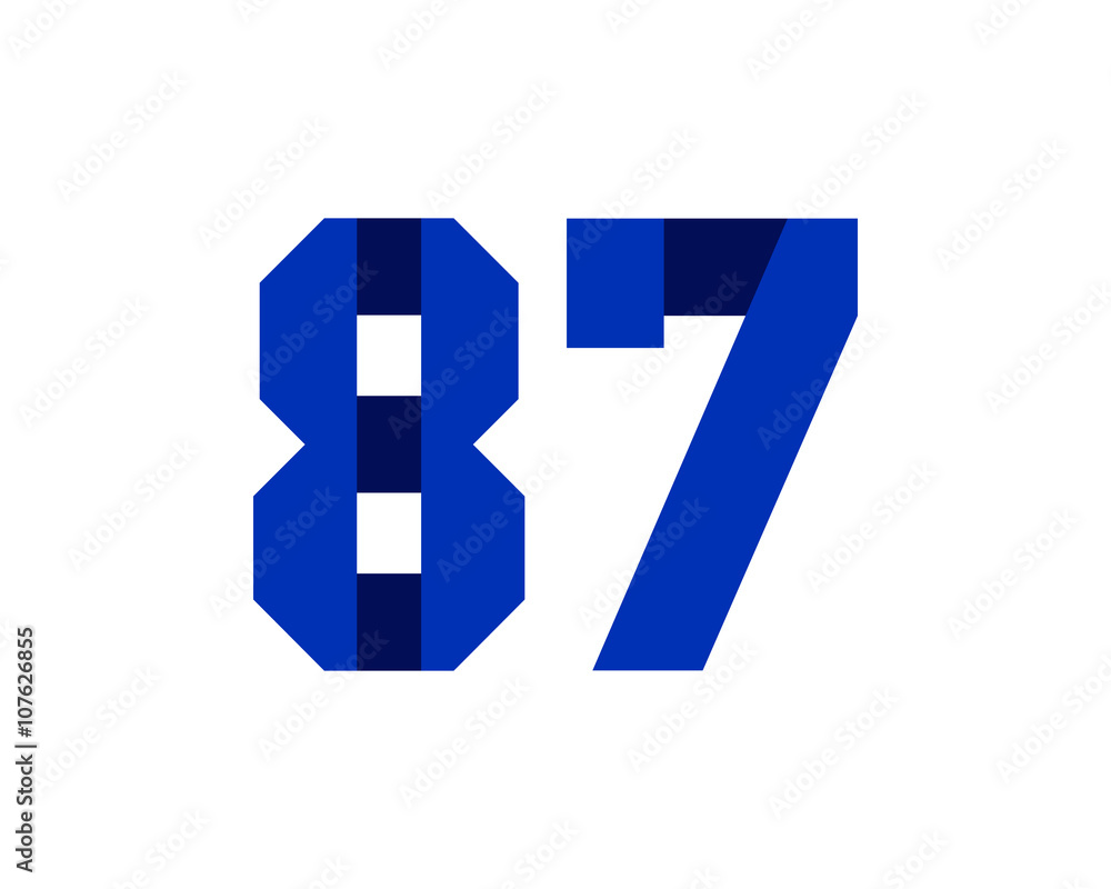 87 blue ribbon number logo 87 blue ribbon number logo