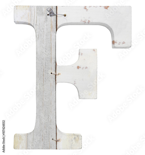 letter f isolated on white background