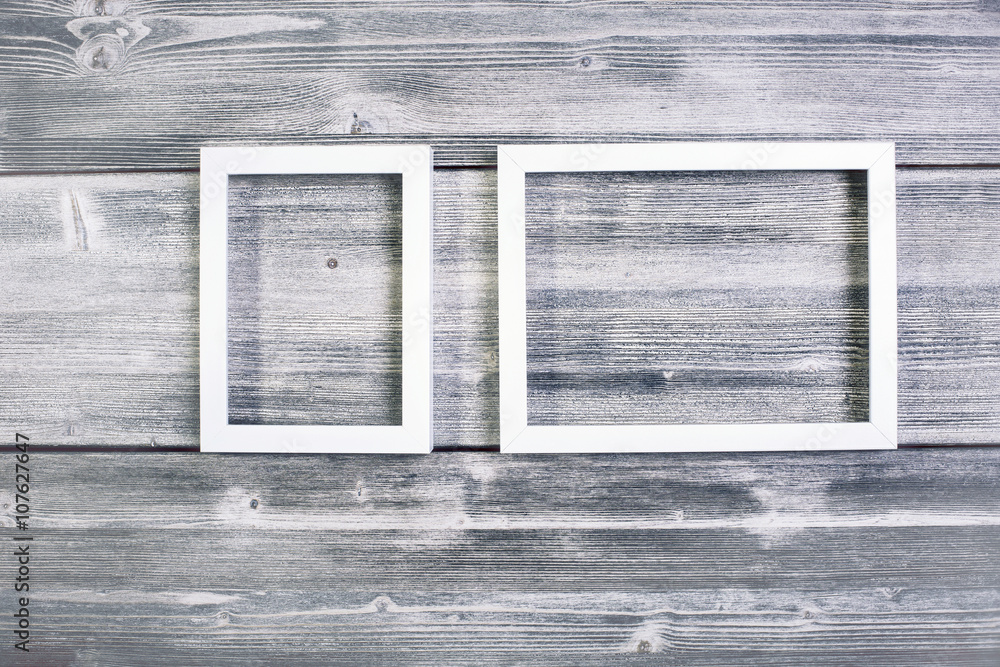 Fototapeta premium Empty white frames