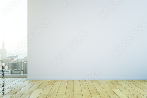 Blank wall in room