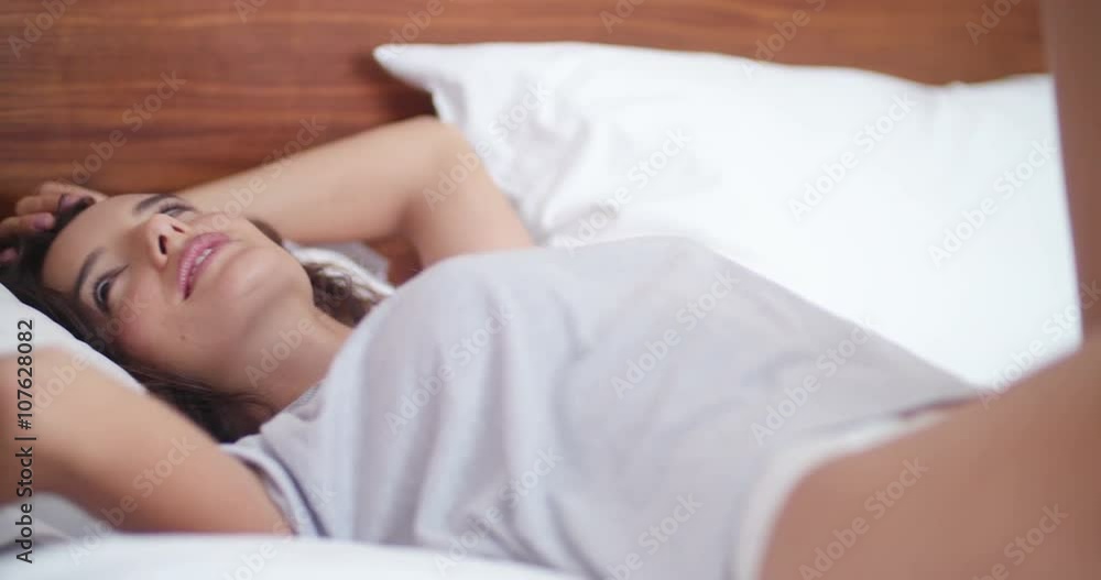 Portrait of young sexy and seductive woman in bed Portrait of young sexy and seductive woman in bed