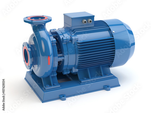 Blue electric water pump photo