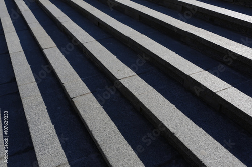 Gray granite stone steps