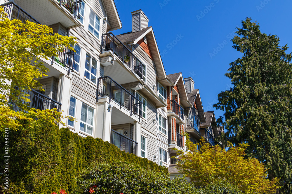 Modern apartment building in Vancouver, BC, Canada Modern apartment building in Vancouver, BC, Canada