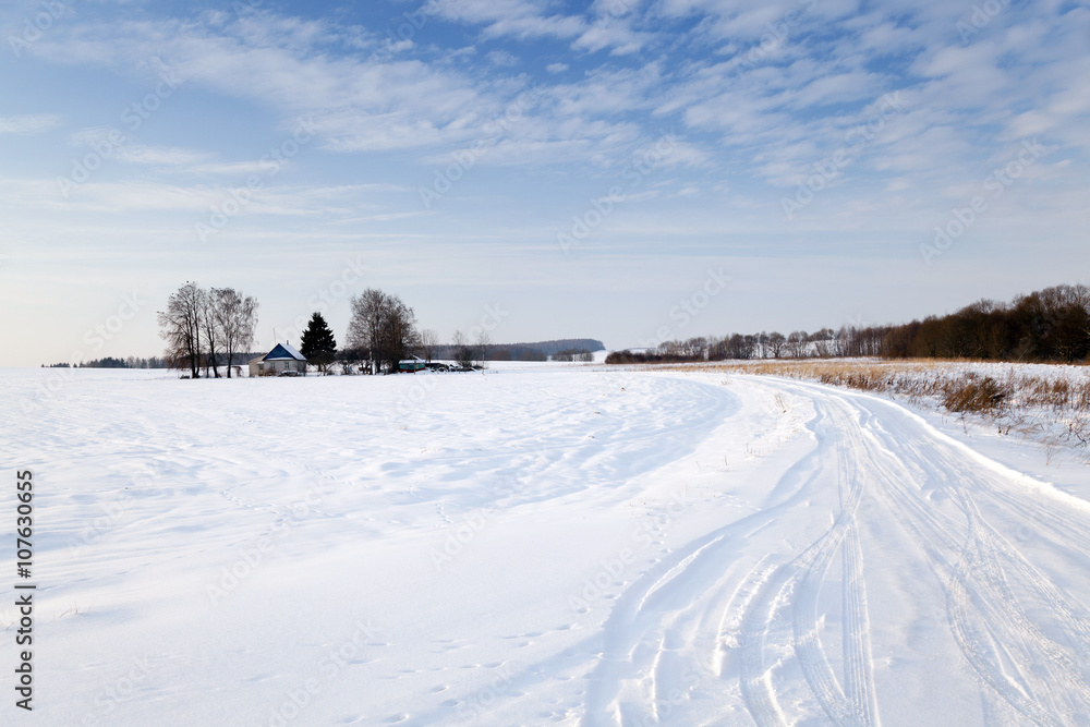 Obraz premium winter road , snow