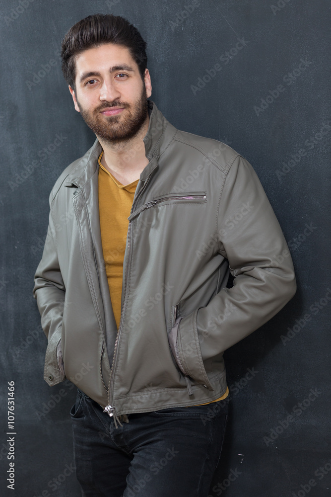 Portrait of masculinity. Portrait of handsome young bearded mans Portrait of masculinity. Portrait of handsome young bearded mans