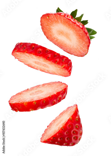Floating Fresh Strawberry