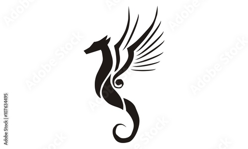 flying horse tattoo design