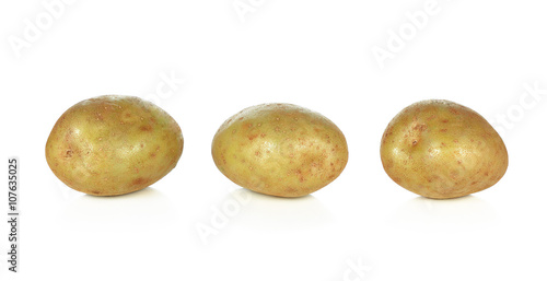 New potato isolated on white background