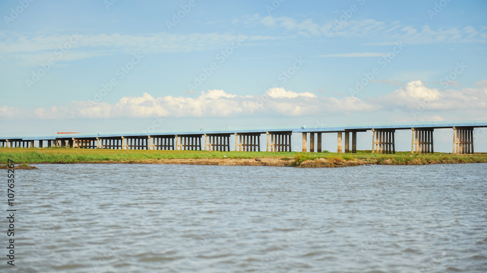 Thalesap Songkhla Bridge(Ekachai bridge) is part of the road tha Thalesap Songkhla Bridge(Ekachai bridge) is part of the road tha