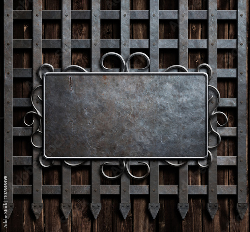 mteal plate on medieval cas...