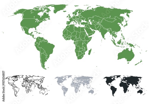 Set of World maps