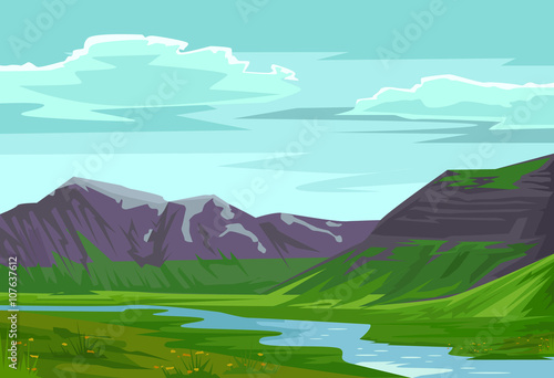 landscape. Vector flat illustration