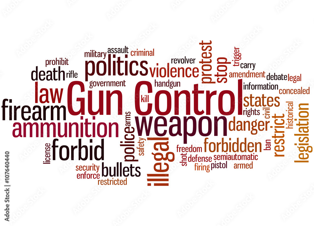 Gun Control, word cloud concept 9
