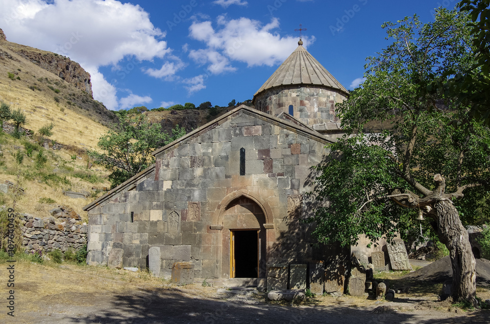 Gndevank monastery in canyon of Arpa river near Jermuk, Armenia Gndevank monastery in canyon of Arpa river near Jermuk, Armenia
