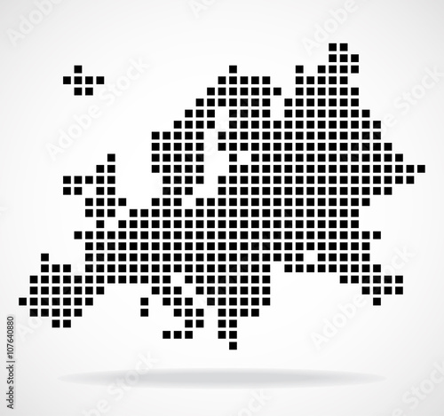 Pixel map of Europe