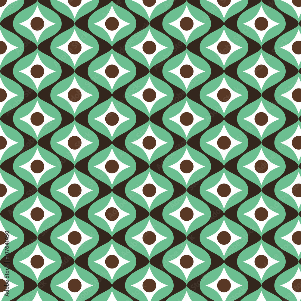 Fototapeta premium Retro vintage pattern background. Seamless Pattern. Print texture. Wallpaper design. Fabric design. Vector illustration.