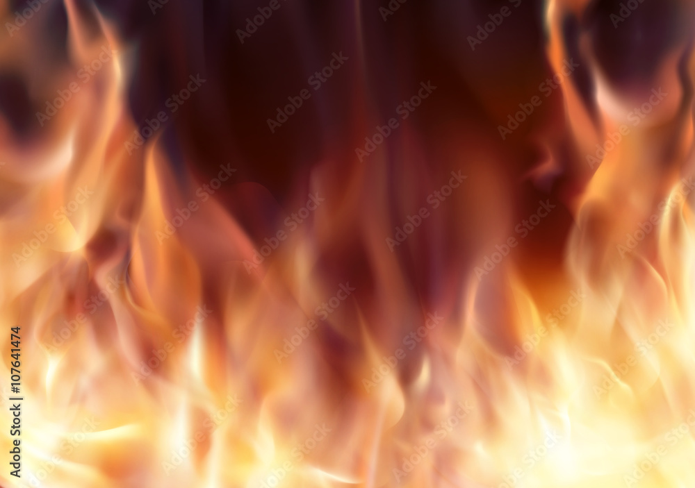 Burning fire frame. Vector Fiery Background Burning fire frame. Vector Fiery Background