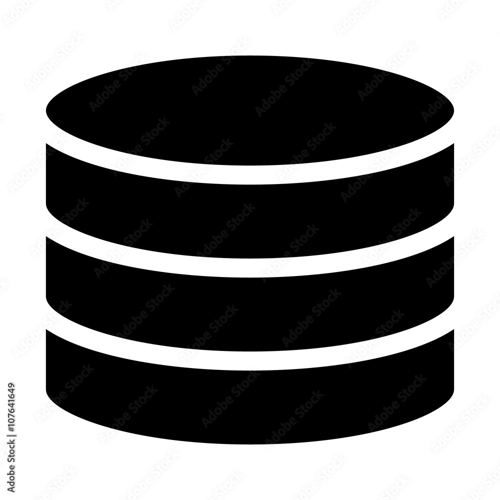 Database server / drum memory flat icon for apps and websites Database server / drum memory flat icon for apps and websites