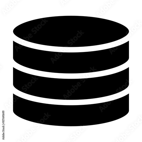 Database server / drum memory flat icon for apps and websites