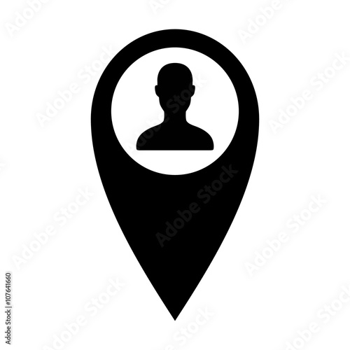Customer pickup location map marker flat icon for apps and websites