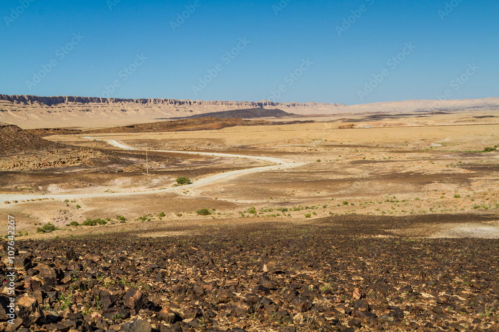 The Makhtesh Ramon in Negev desert, Israel The Makhtesh Ramon in Negev desert, Israel