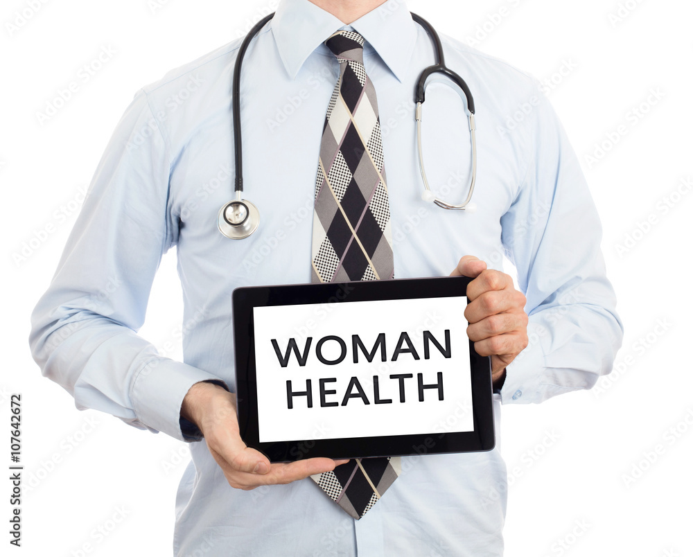 Doctor holding tablet - Woman health Doctor holding tablet - Woman health