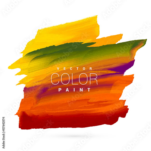 bright colorful hand paint stain vector design