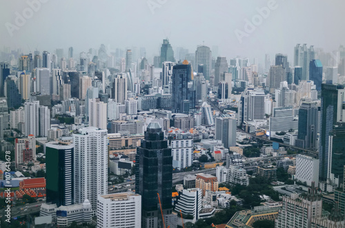 Bangkok view, Above view from Baiyoke Tower II tallest building in the city and tallest hotel in Southeast Asia ,Thailand
