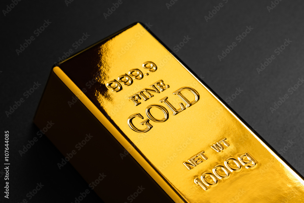 closeup of gold bullion