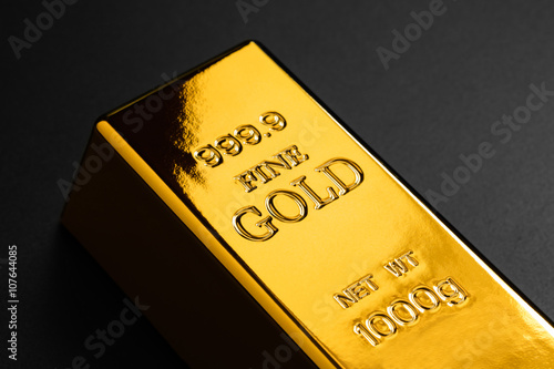 closeup of gold bullion photo