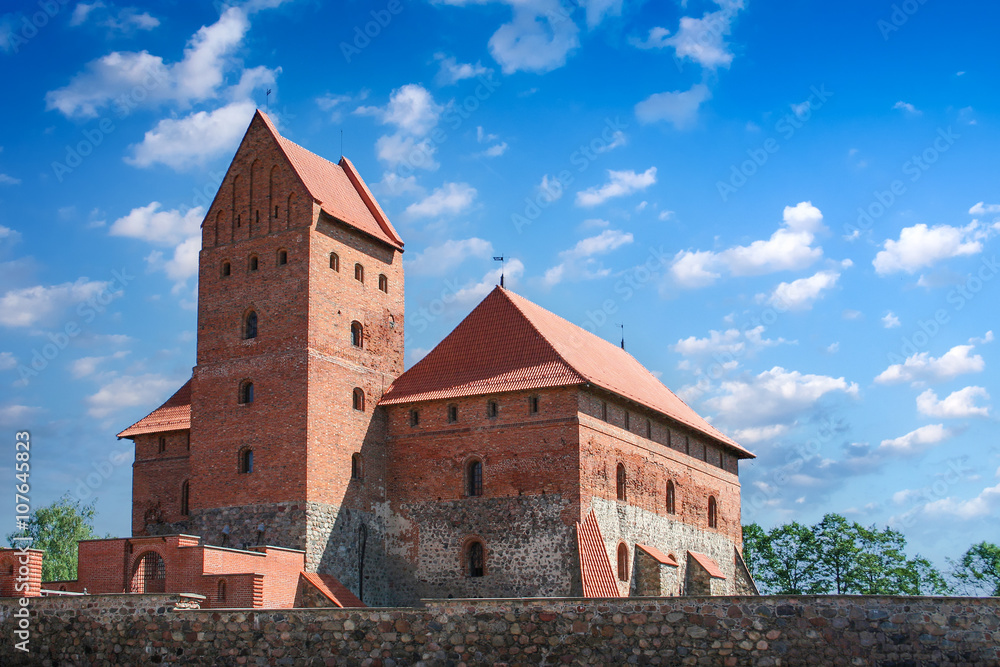 Courtyard of Trakai Castle near Vilnius.