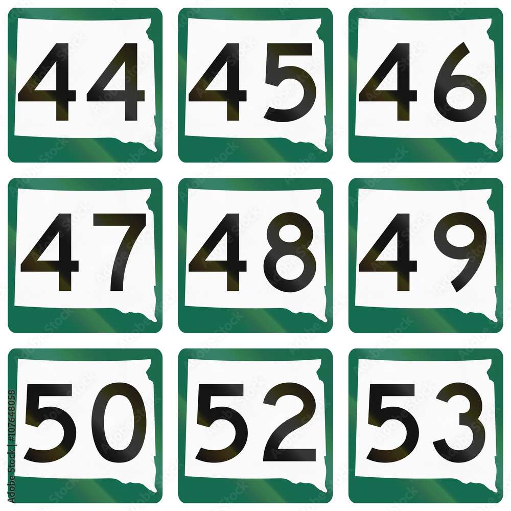 Collection of South Dakota Route shields used in the United States Collection of South Dakota Route shields used in the United States