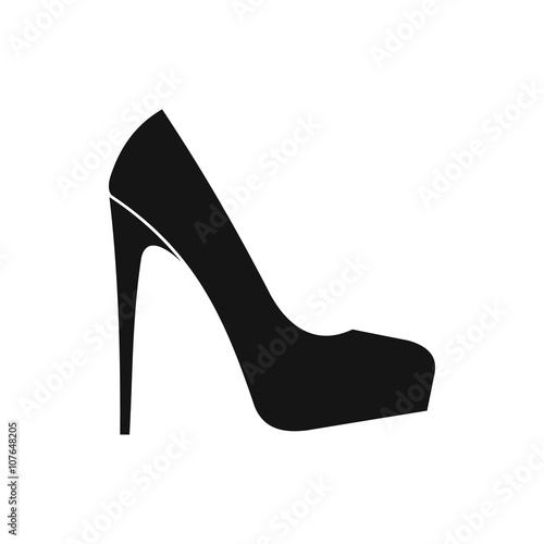 Stampa su tela High heel women shoe icon, simple style