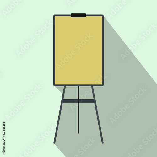 Blank flip chart icon, flat style