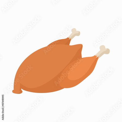 Chicken icon, cartoon style
