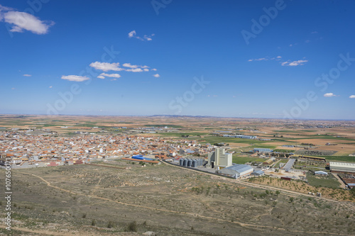 view from the medieval castle of Consuegra in the province of To
