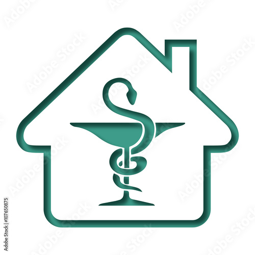 Logo maison et pharmacie.