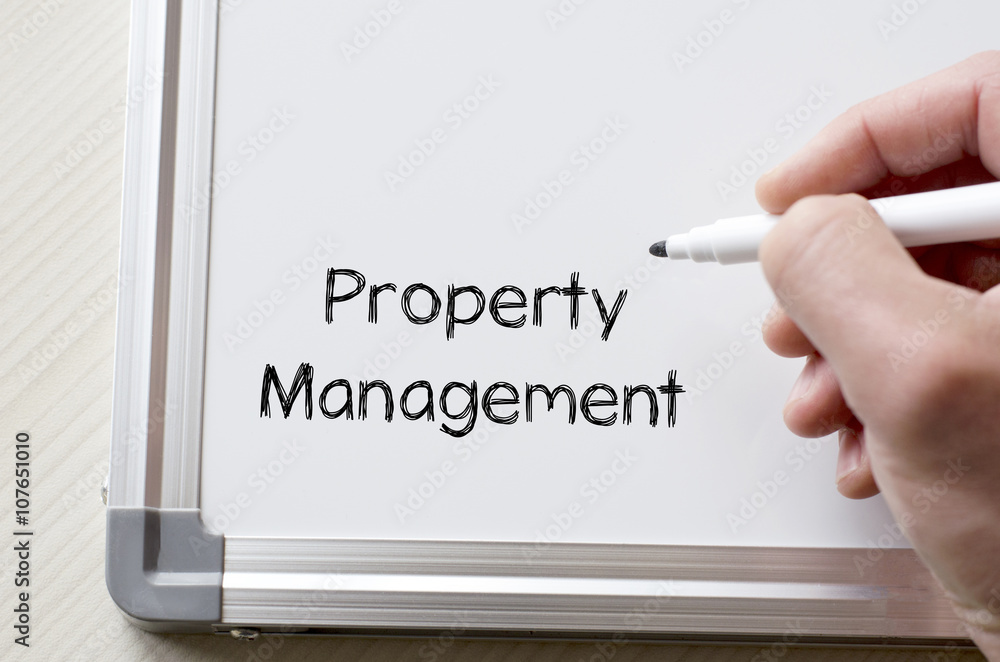 Property management written on whiteboard Property management written on whiteboard