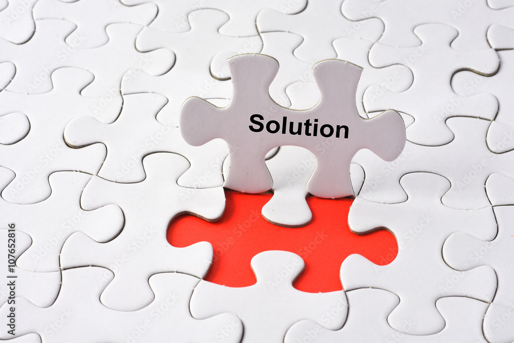 SOLUTION concept on missing puzzle SOLUTION concept on missing puzzle