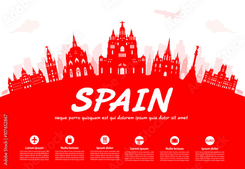 Spain Travel Landmarks.